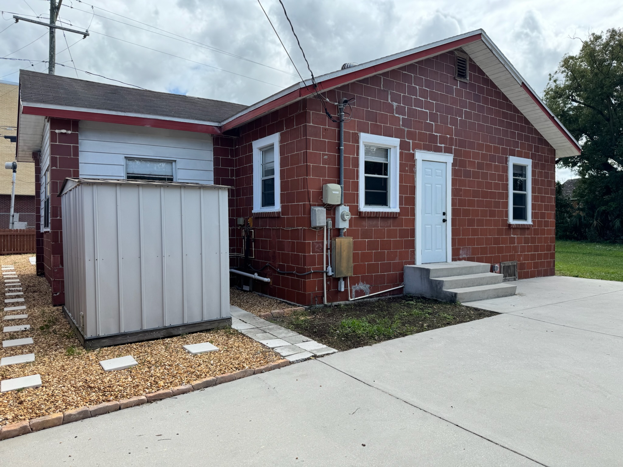Driveway and landscaping after renovation