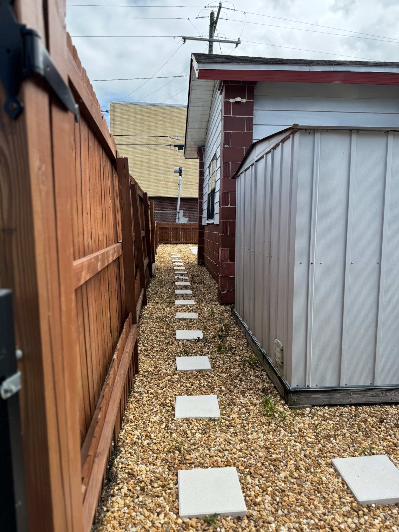 New exterior pathway